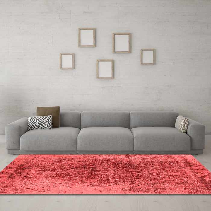 Industrial Red Washable Rugs