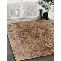 Mid-Century Modern Light Copper Gold Oriental Rug, urb1937