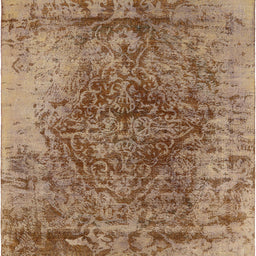 Square Machine Washable Industrial Modern Light Copper Gold Rug, wshurb1937