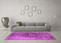 Machine Washable Oriental Purple Industrial Rug, wshurb1937pur