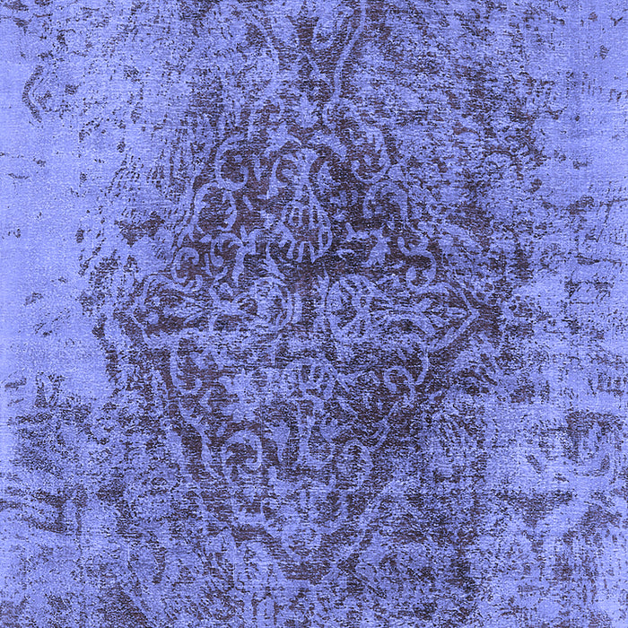 Machine Washable Oriental Blue Industrial Rug, wshurb1937blu