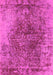 Machine Washable Oriental Pink Industrial Rug, wshurb1937pnk