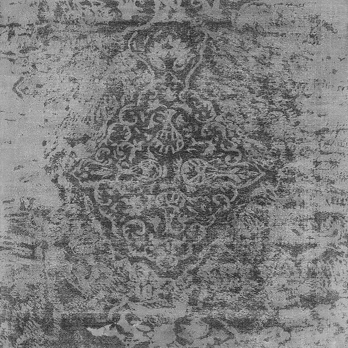 Square Machine Washable Oriental Gray Industrial Rug, wshurb1937gry