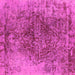 Square Machine Washable Oriental Pink Industrial Rug, wshurb1937pnk