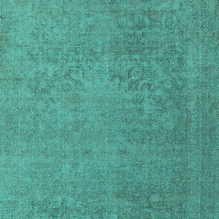 Machine Washable Oriental Turquoise Industrial Area Rugs, wshurb1938turq