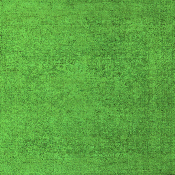 Square Oriental Green Industrial Rug, urb1938grn