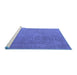 Sideview of Machine Washable Oriental Blue Industrial Rug, wshurb1938blu