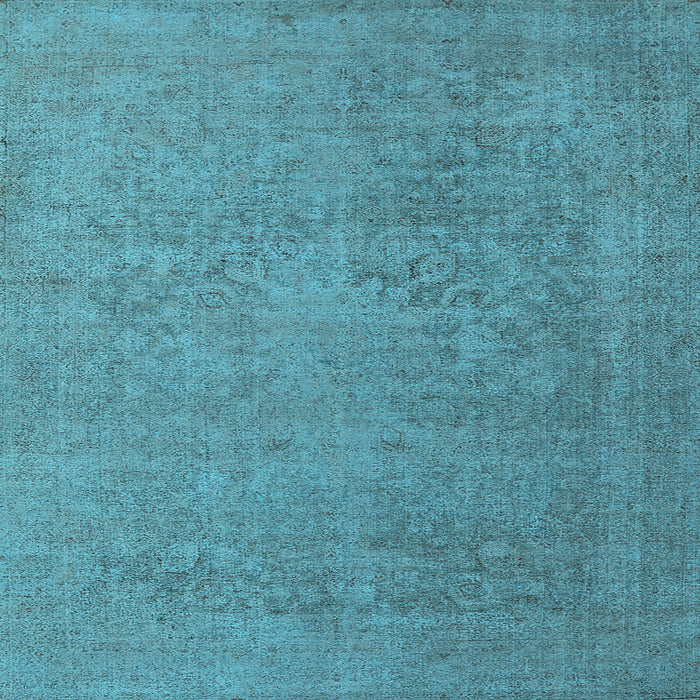 Square Machine Washable Oriental Light Blue Industrial Rug, wshurb1938lblu