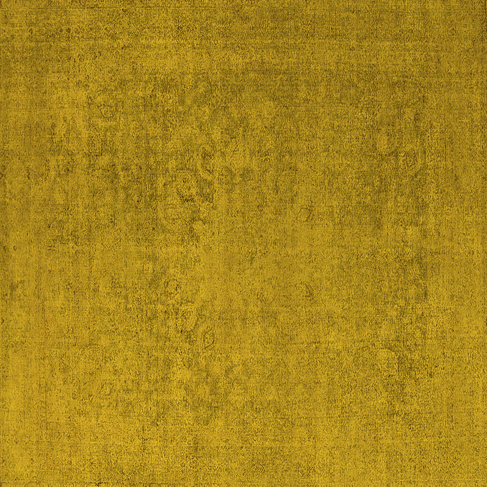 Square Machine Washable Oriental Yellow Industrial Rug, wshurb1938yw