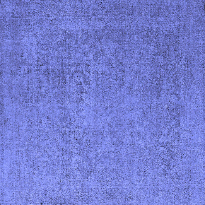 Square Machine Washable Oriental Blue Industrial Rug, wshurb1938blu