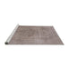 Sideview of Machine Washable Industrial Modern Rose Dust Purple Rug, wshurb1939