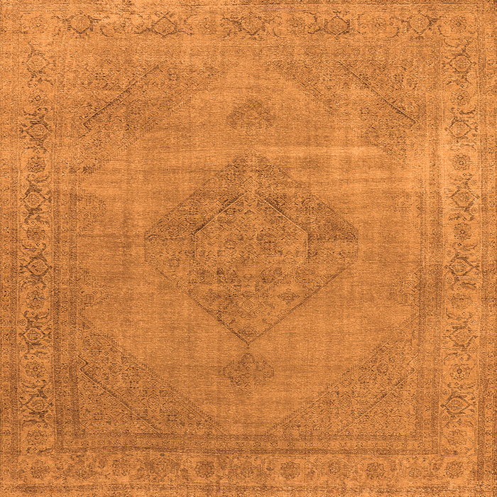 Square Oriental Orange Industrial Rug, urb1939org