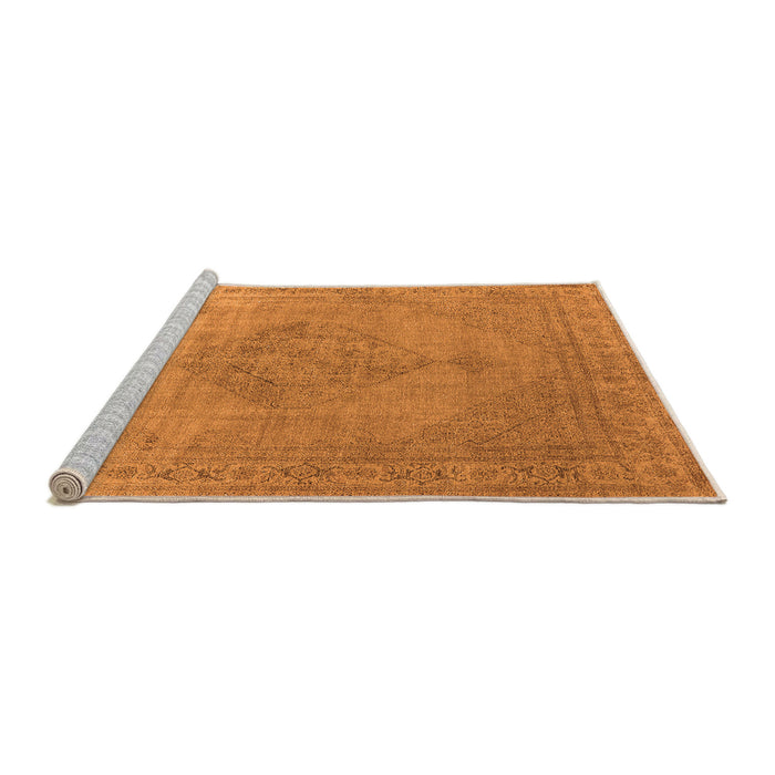 Sideview of Machine Washable Oriental Orange Industrial Area Rugs, wshurb1939org