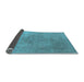 Sideview of Oriental Light Blue Industrial Rug, urb1939lblu