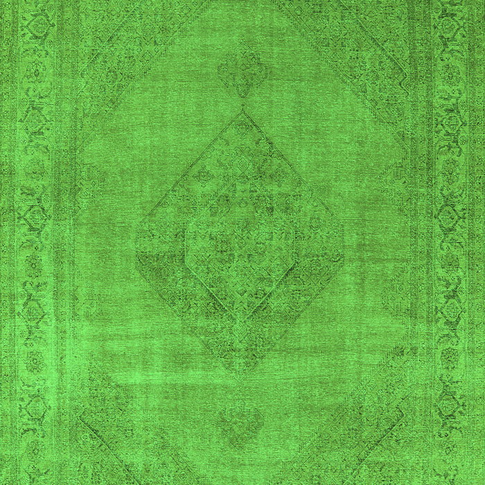 Machine Washable Oriental Green Industrial Area Rugs, wshurb1939grn