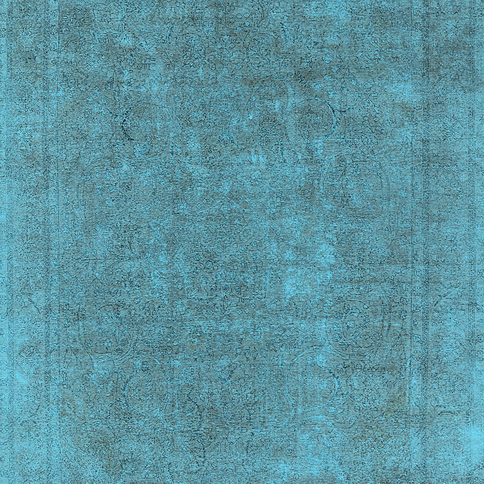 Machine Washable Oriental Light Blue Industrial Rug, wshurb1940lblu