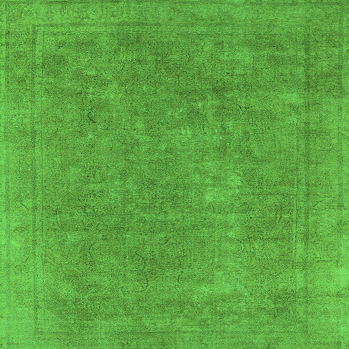 Square Oriental Green Industrial Rug, urb1940grn