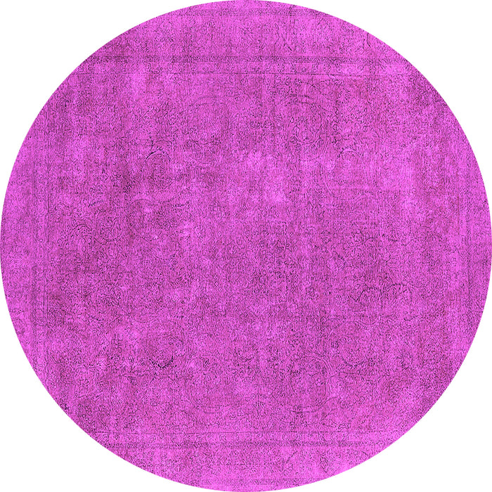 Round Oriental Pink Industrial Rug, urb1940pnk
