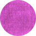 Round Oriental Pink Industrial Rug, urb1940pnk