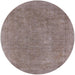 Round Mid-Century Modern Mauve Taupe Purple Oriental Rug, urb1940