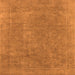 Square Machine Washable Oriental Orange Industrial Area Rugs, wshurb1940org