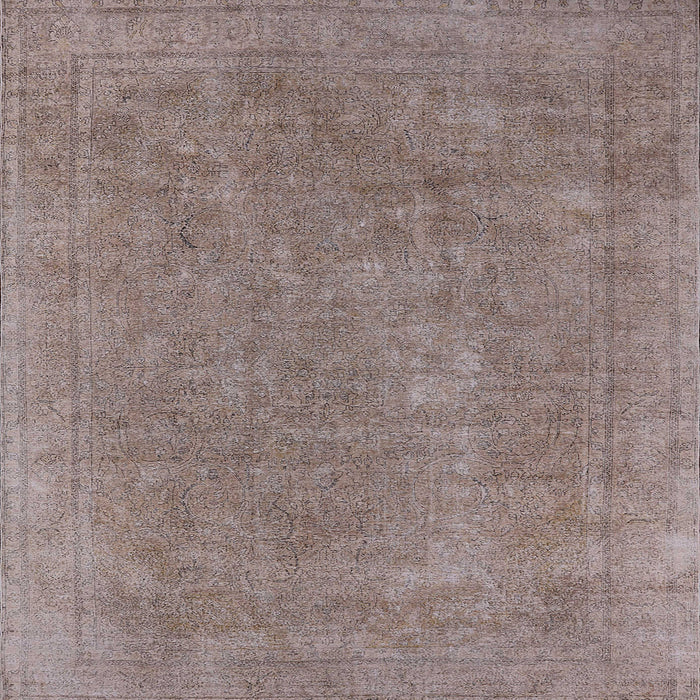 Square Machine Washable Industrial Modern Mauve Taupe Purple Rug, wshurb1940