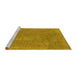 Sideview of Machine Washable Oriental Yellow Industrial Rug, wshurb1940yw