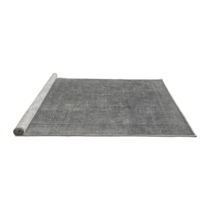 Sideview of Machine Washable Oriental Gray Industrial Rug, wshurb1940gry