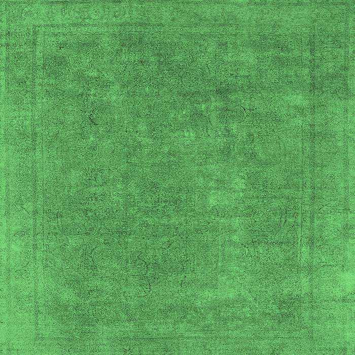 Square Oriental Emerald Green Industrial Rug, urb1940emgrn