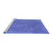 Sideview of Machine Washable Oriental Blue Industrial Rug, wshurb1940blu