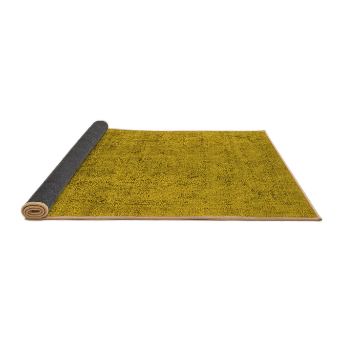Sideview of Oriental Yellow Industrial Rug, urb1941yw