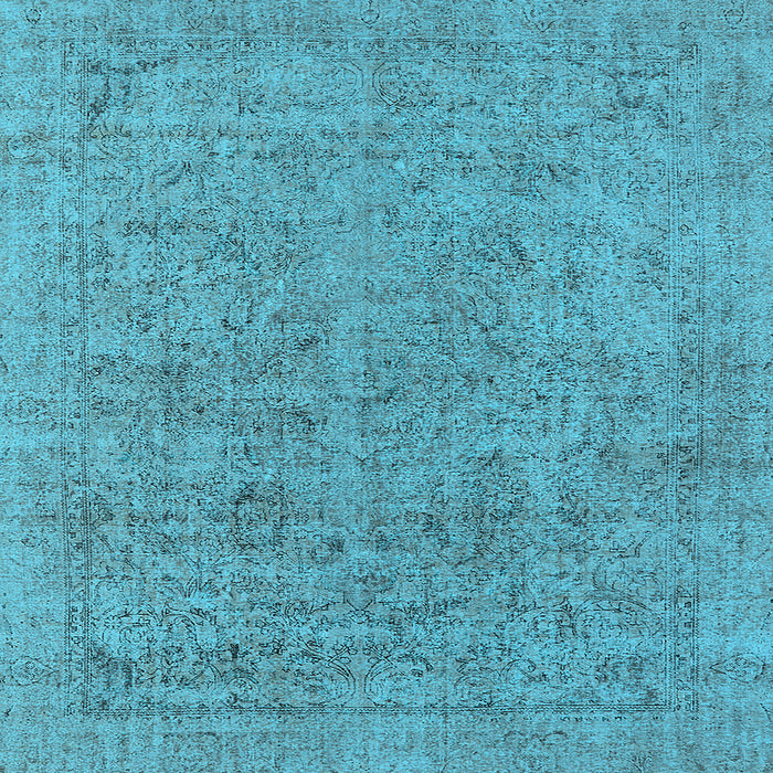 Square Oriental Light Blue Industrial Rug, urb1941lblu