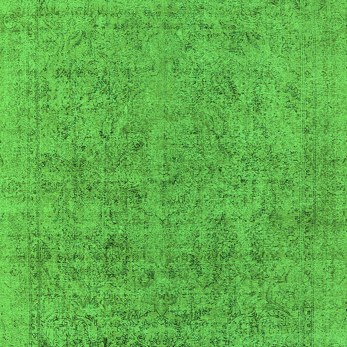 Machine Washable Oriental Green Industrial Area Rugs, wshurb1941grn