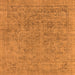 Square Oriental Orange Industrial Rug, urb1941org