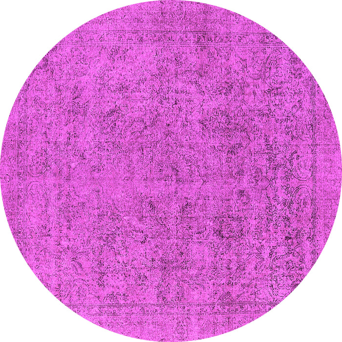 Round Oriental Pink Industrial Rug, urb1941pnk