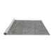 Sideview of Machine Washable Oriental Gray Industrial Rug, wshurb1941gry