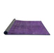 Sideview of Mid-Century Modern Bright Purple Oriental Rug, urb1942