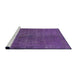 Sideview of Machine Washable Industrial Modern Bright Grape Purple Rug, wshurb1942