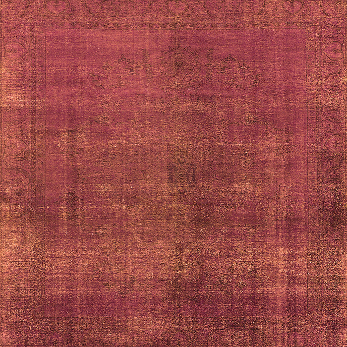 Square Oriental Orange Industrial Rug, urb1942org