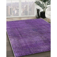 Mid-Century Modern Bright Purple Oriental Rug, urb1942