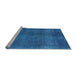 Sideview of Machine Washable Oriental Light Blue Industrial Rug, wshurb1942lblu