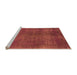 Sideview of Machine Washable Oriental Orange Industrial Area Rugs, wshurb1942org
