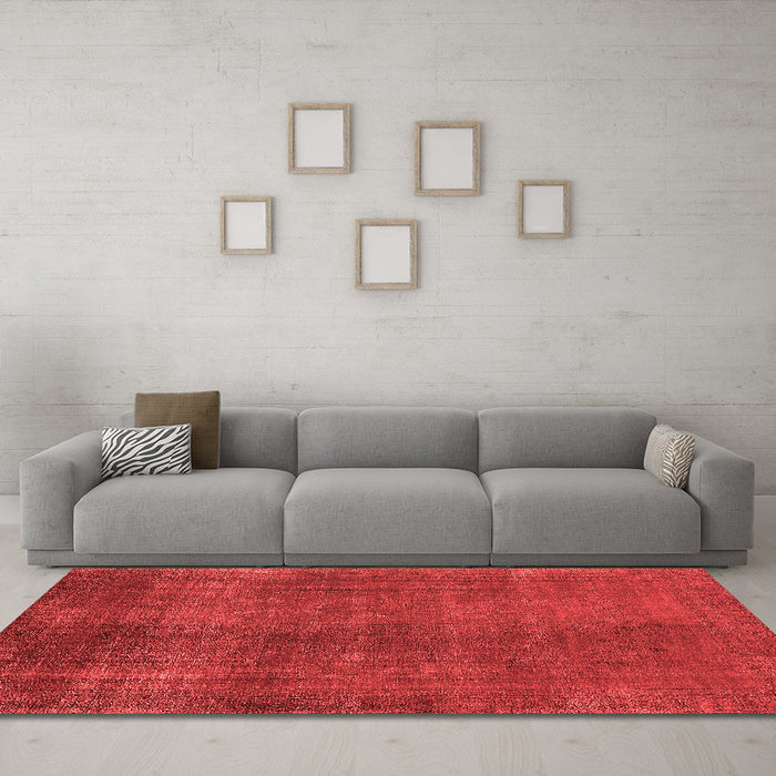 Industrial Red Washable Rugs