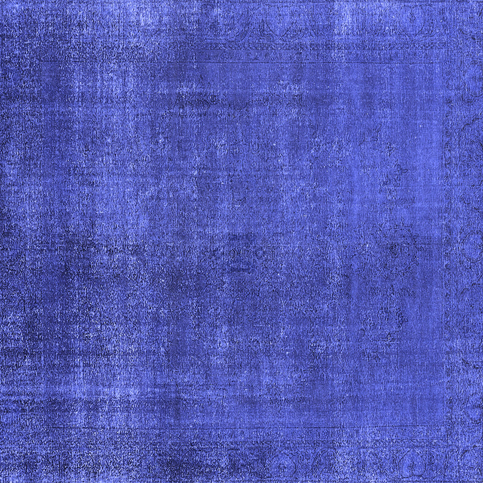 Square Oriental Blue Industrial Rug, urb1942blu