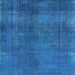 Square Machine Washable Oriental Light Blue Industrial Rug, wshurb1942lblu