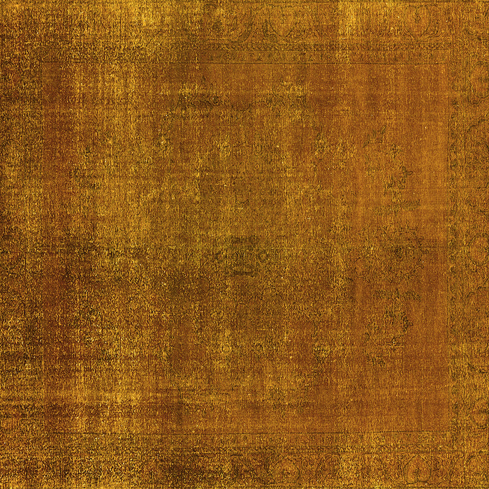 Square Oriental Yellow Industrial Rug, urb1942yw
