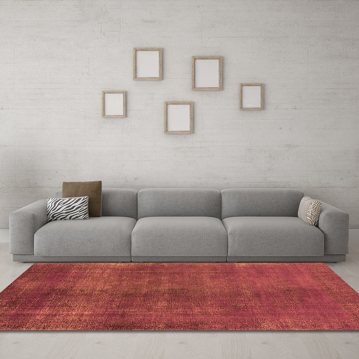 Machine Washable Oriental Orange Industrial Area Rugs in a Living Room, wshurb1942org