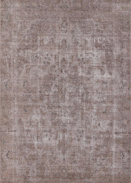 Machine Washable Industrial Modern Mauve Taupe Purple Rug, wshurb1943