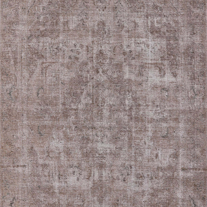 Machine Washable Industrial Modern Mauve Taupe Purple Rug, wshurb1943