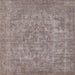 Square Mid-Century Modern Mauve Taupe Purple Oriental Rug, urb1943